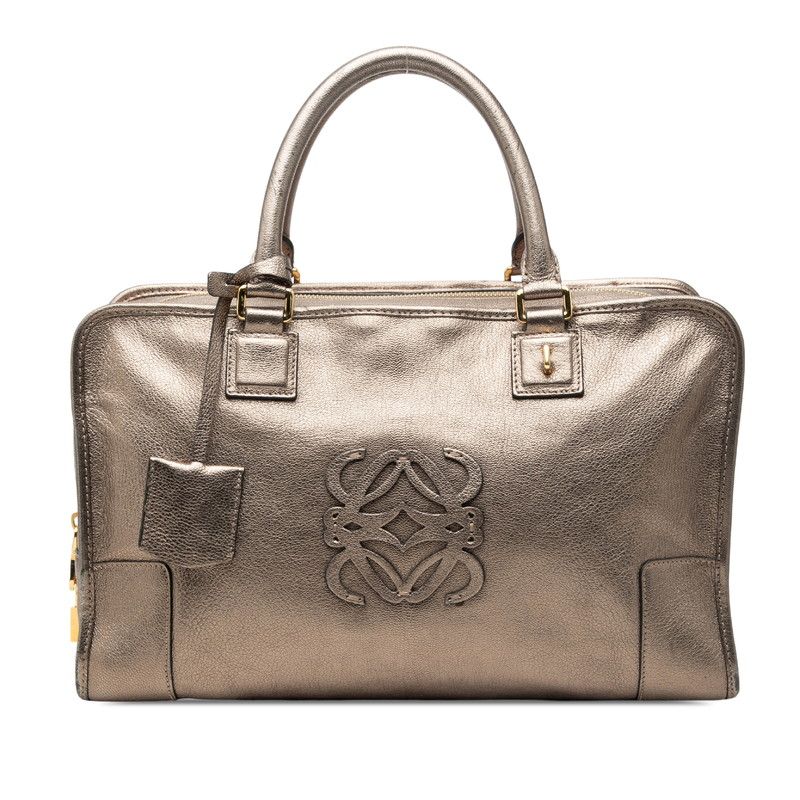 Loewe Anagram Amazona 36 Handbag Gold Leather