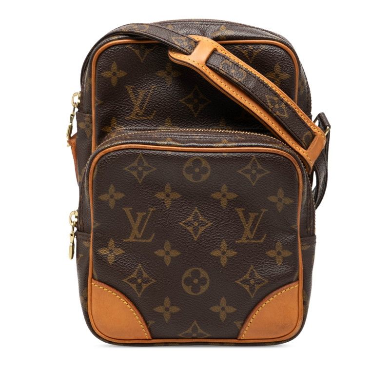 Louis Vuitton Monogram Amazon Crossbody Shoulder Bag Brown Leather