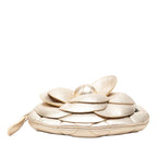 Chanel Camellia Quilted Coin Purse Gold Lambskin — view 3