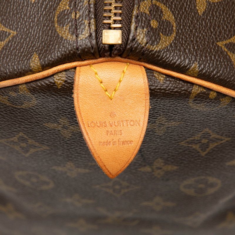 Louis Vuitton Monogram Keepall 50 Boston Bag Brown Leather — view 5