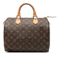 Louis Vuitton Monogram Speedy 30 Mini Boston Bag Brown Leather