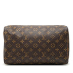 Louis Vuitton Monogram Speedy 30 Mini Boston Bag Brown Leather — view 3