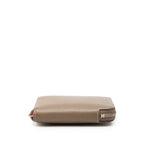 Hermes Azap Silk in Compact Coin Case Brown Silver Veau — view 3