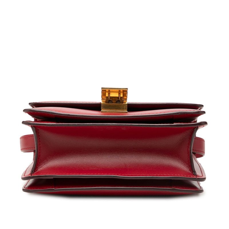 Celine Classic Box Small Shoulder Bag Red Leather — view 3