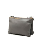 Celine Trio Crossbody Shoulder Bag Gray Leather — view 2
