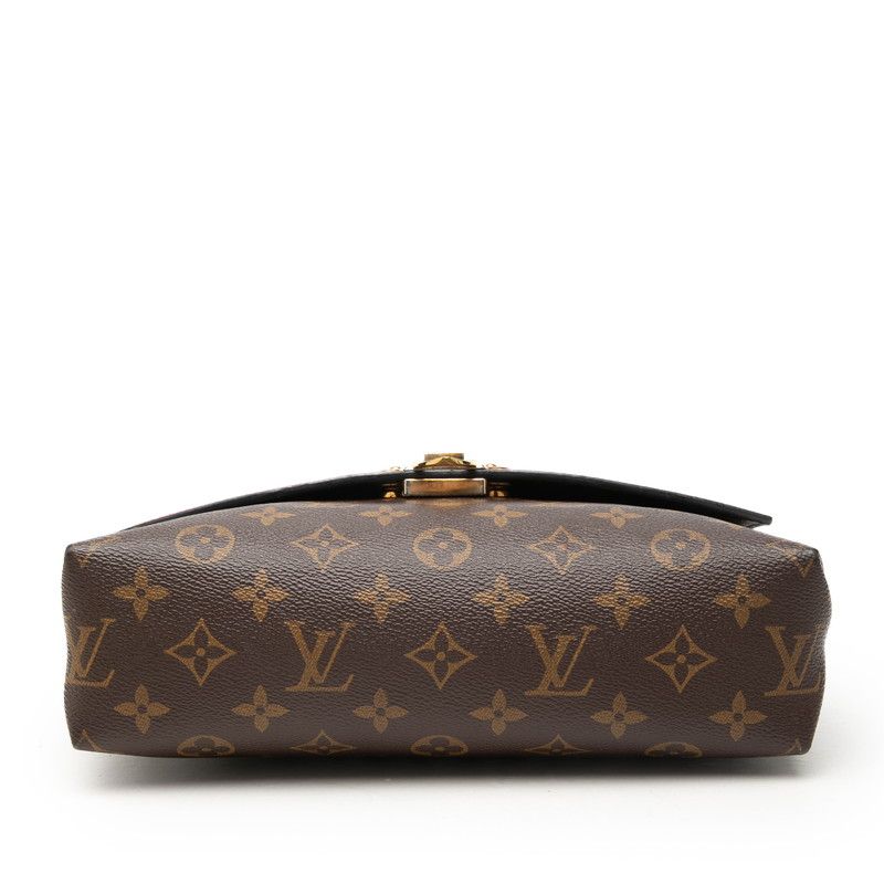Louis Vuitton Monogram Saint Placide Chain Shoulder Bag Brown Cerise Red Leather — view 3