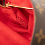 Louis Vuitton Monogram Saint Placide Chain Shoulder Bag Brown Cerise Red Leather — view 6