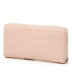 Chanel CC Logo Zip Around Wallet Pink Caviar Leather — view 2