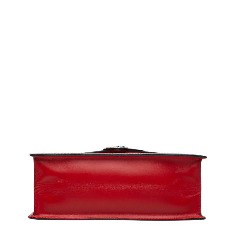 Gucci Bamboo Coral Snake Lilith 2-Way Shoulder Bag Red Leather — view 3