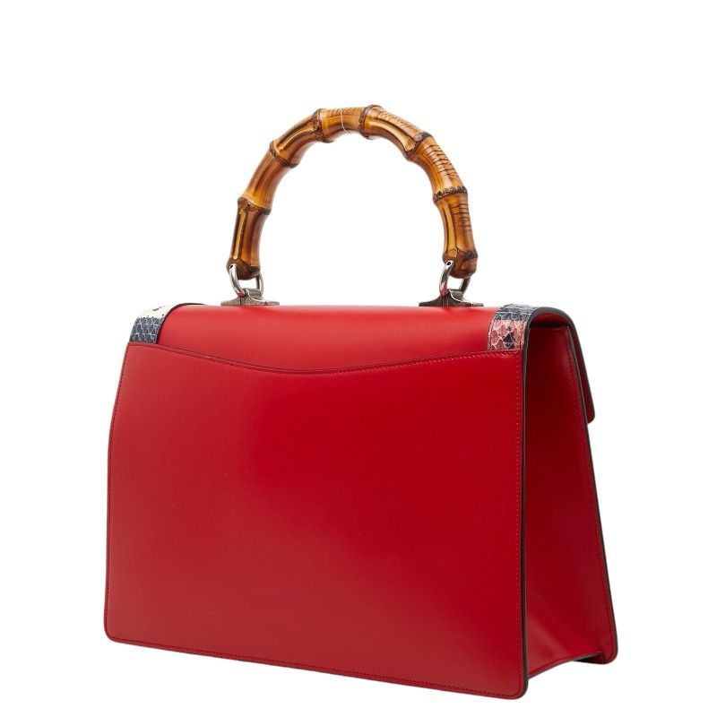 Gucci Bamboo Coral Snake Lilith 2-Way Shoulder Bag Red Leather — view 2