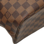 Louis Vuitton Damier Neverfull MM Shoulder Bag Tote Brown Leather — view 6