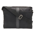 Hermes Acapulco Besace MM Shoulder Bag Crossbody Nylon Leather Black