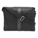 Hermes Acapulco Besace MM Shoulder Bag Crossbody Nylon Leather Black