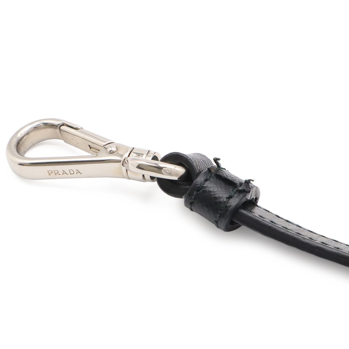 Prada Tessuto Triangle Logo Chain Shoulder Bag 2-Way Quilted Nylon Nero Black — view 7