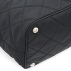 Prada Tessuto Triangle Logo Chain Shoulder Bag 2-Way Quilted Nylon Nero Black — view 3