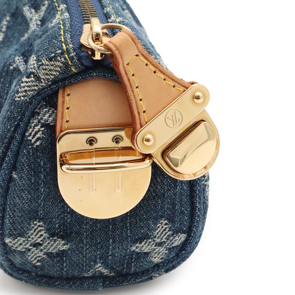 Louis Vuitton Monogram Denim Trousse Speedy PM Mini Pouch Case Blue — view 5