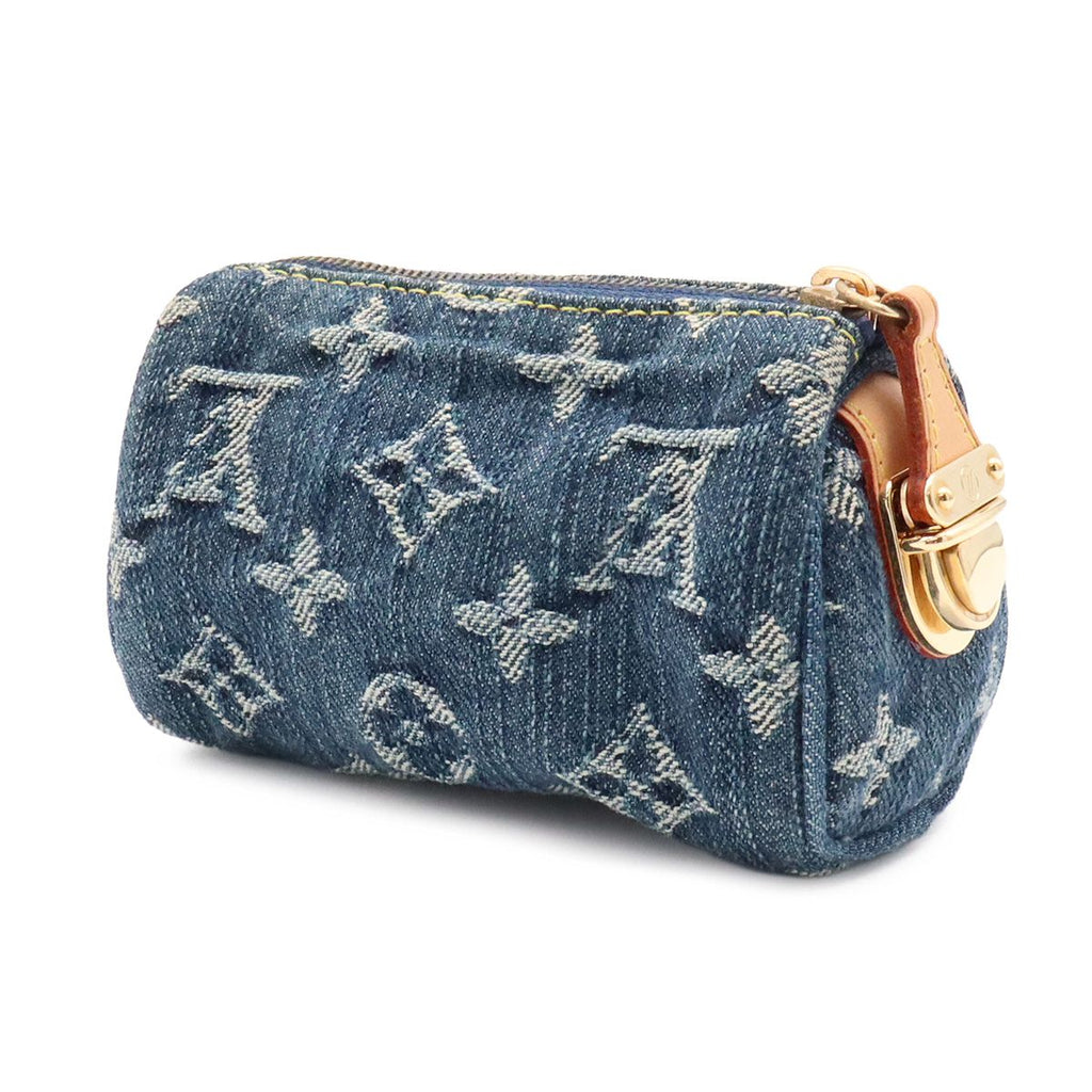 Louis Vuitton Monogram Denim Trousse Speedy PM Mini Pouch Case Blue — view 2