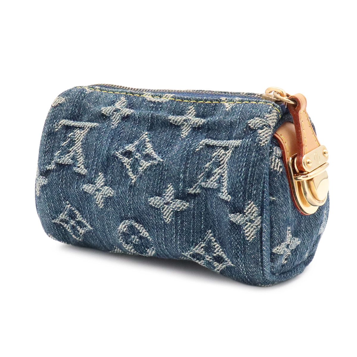 Louis Vuitton Monogram Denim Trousse Speedy PM Mini Pouch Case Blue — view 2