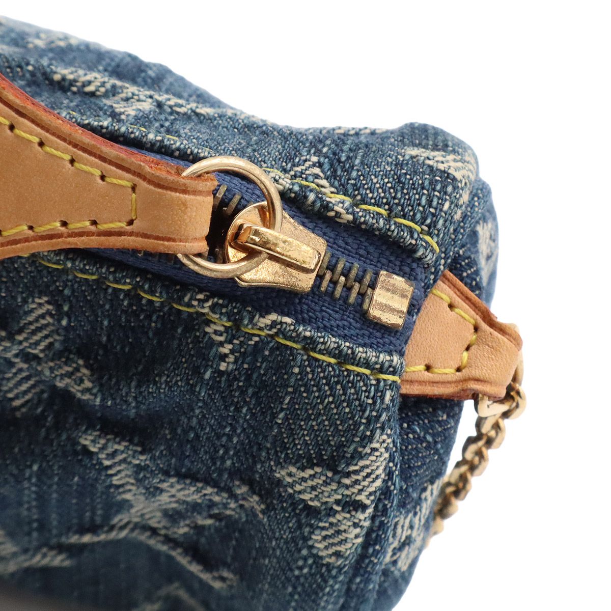 Louis Vuitton Monogram Denim Trousse Speedy PM Mini Pouch Case Blue — view 6