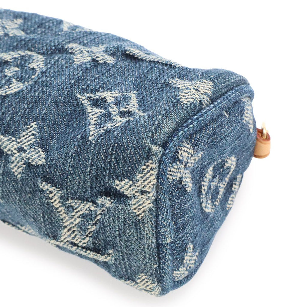 Louis Vuitton Monogram Denim Trousse Speedy PM Mini Pouch Case Blue — view 3