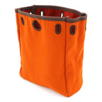 Hermes Herbag TPM Shoulder Bag Pochette Canvas Leather Orange Red Dark Brown — view 9
