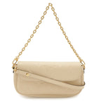 Louis Vuitton Monogram Empreinte Wallet on Chain Ivy 2-Way Shoulder Bag Cream