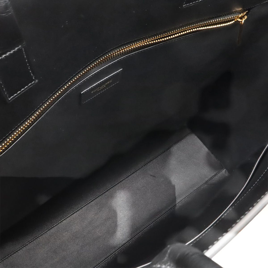 Saint Laurent Paris YSL Manhattan S Tote Leather Black Gold — view 5