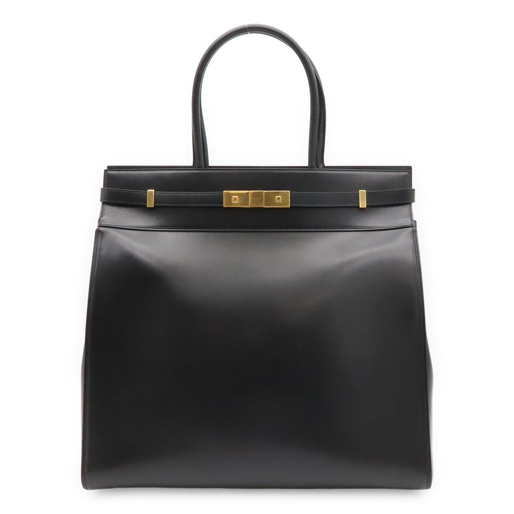 Saint Laurent Paris YSL Manhattan S Tote Leather Black Gold