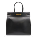 Saint Laurent Paris YSL Manhattan S Tote Leather Black Gold