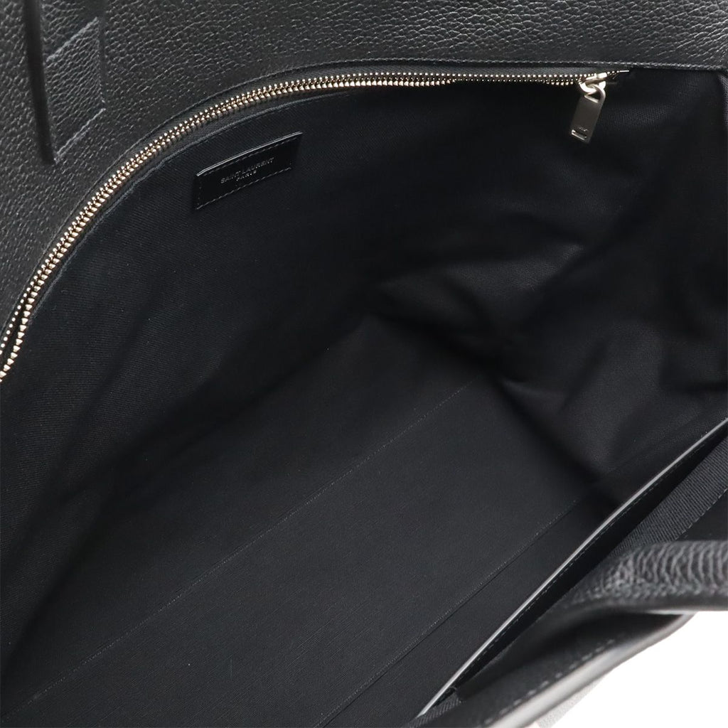 Saint Laurent Paris YSL Manhattan S Tote Leather Black Silver — view 5