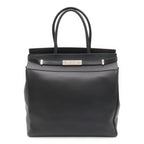 Saint Laurent Paris YSL Manhattan S Tote Leather Black Silver