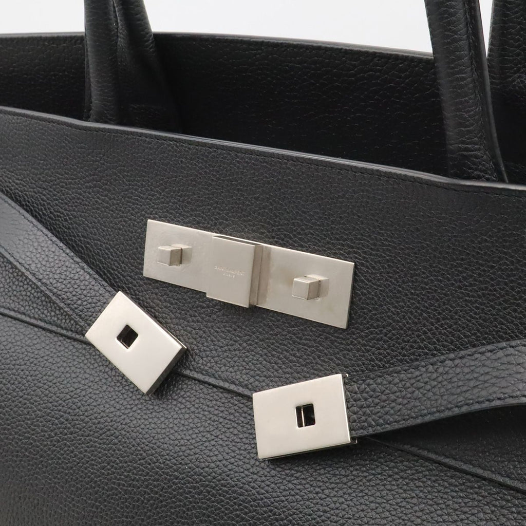Saint Laurent Paris YSL Manhattan S Tote Leather Black Silver — view 9