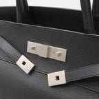Saint Laurent Paris YSL Manhattan S Tote Leather Black Silver — view 9