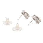 Chanel CC Logo Stud Earrings Round — view 3
