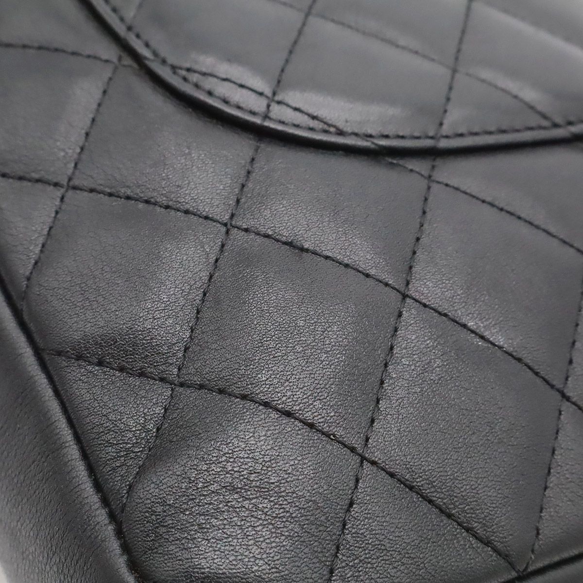 Chanel Cambon Line CC Logo Pochette Shoulder Bag Crossbody Soft Calf Black White — view 8