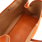 Hermes Garden Party PM Tote Toile Officier Canvas Potiron Orange Silver — view 5