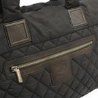 Chanel Coco Cocoon Tote MM Shoulder Bag Quilted Nylon Black — view 8