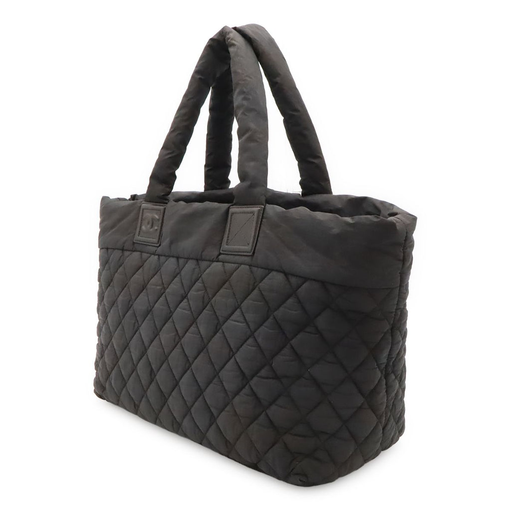 Chanel Coco Cocoon Tote MM Shoulder Bag Quilted Nylon Black — view 2