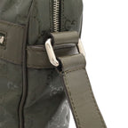 Gucci GG Supreme Plus Shoulder Bag Crossbody Leather Khaki Green Silver — view 4