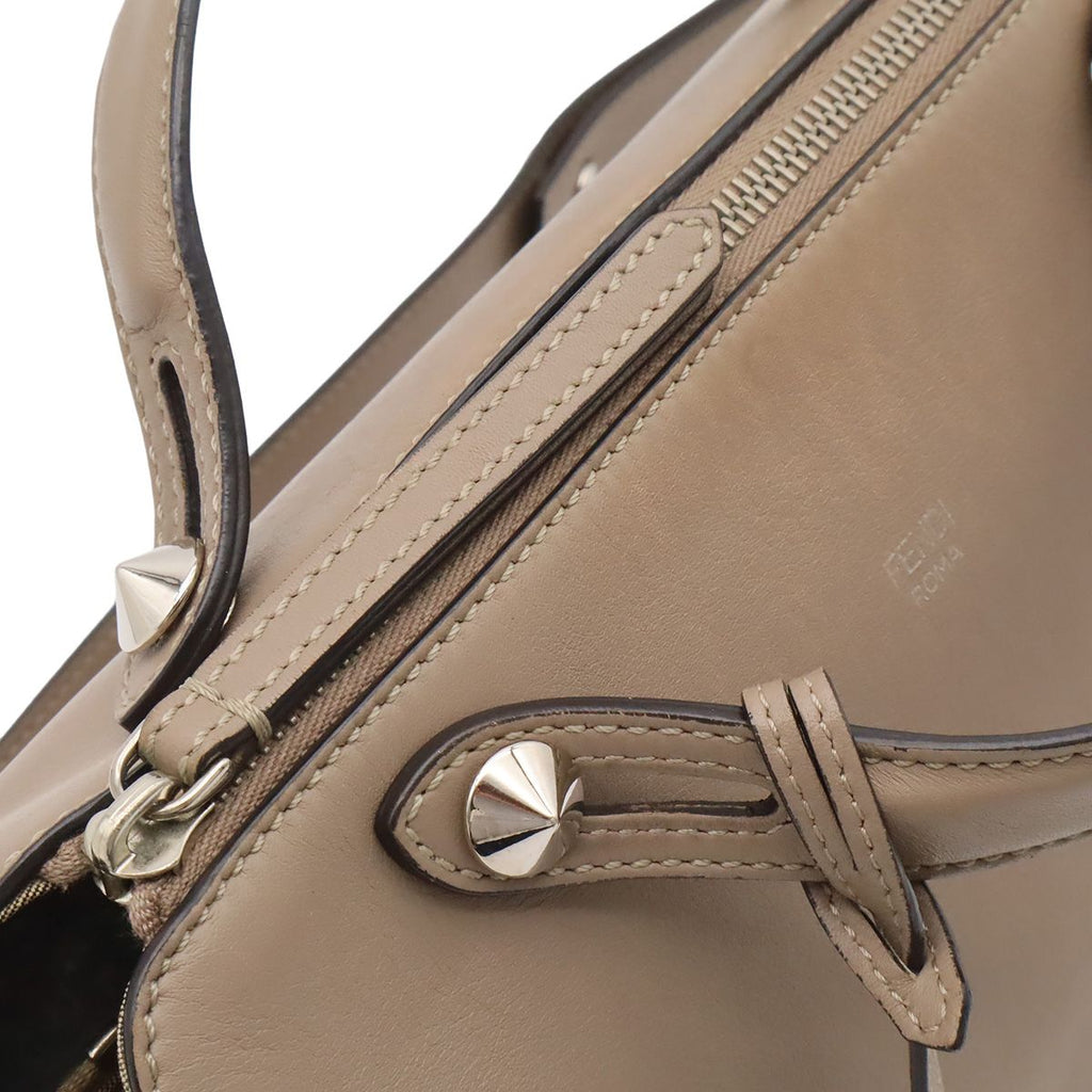 Fendi by the Way 2-Way Shoulder Bag Leather Gray Silver — view 6