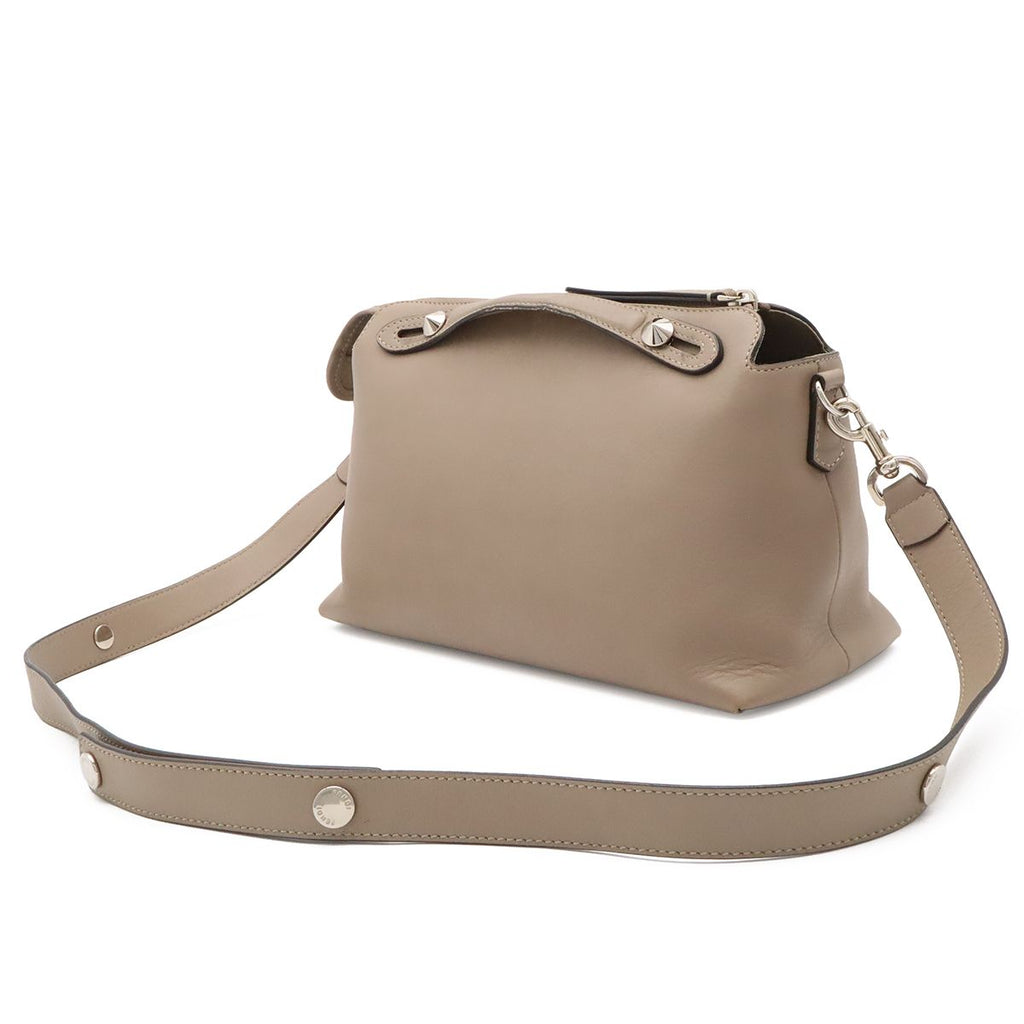 Fendi by the Way 2-Way Shoulder Bag Leather Gray Silver — view 2