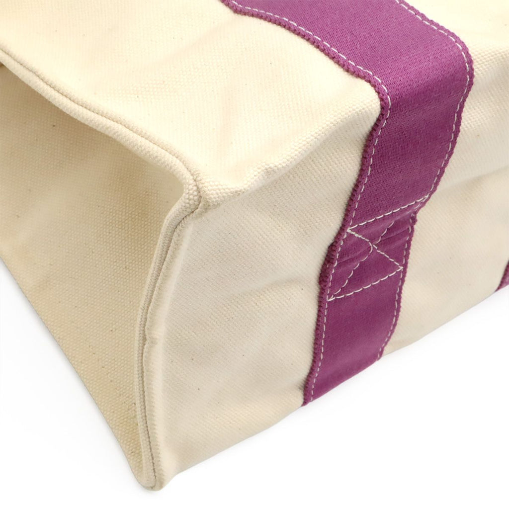 Hermes Bora PM Tote PM Canvas Natural Ivory White Purple — view 3