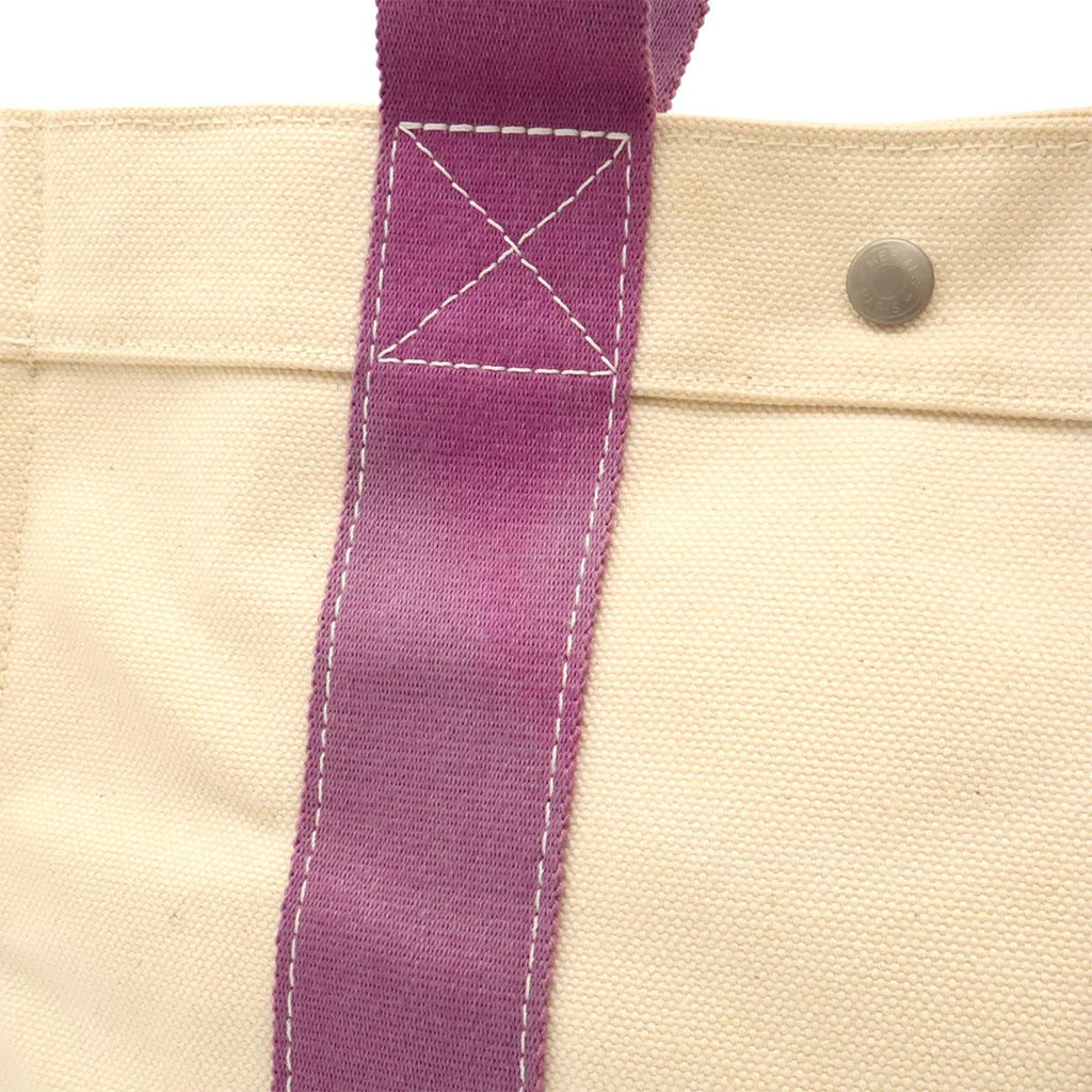 Hermes Bora PM Tote PM Canvas Natural Ivory White Purple — view 7