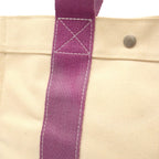 Hermes Bora PM Tote PM Canvas Natural Ivory White Purple — view 7