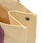 Hermes Bora PM Tote PM Canvas Natural Ivory White Purple — view 6