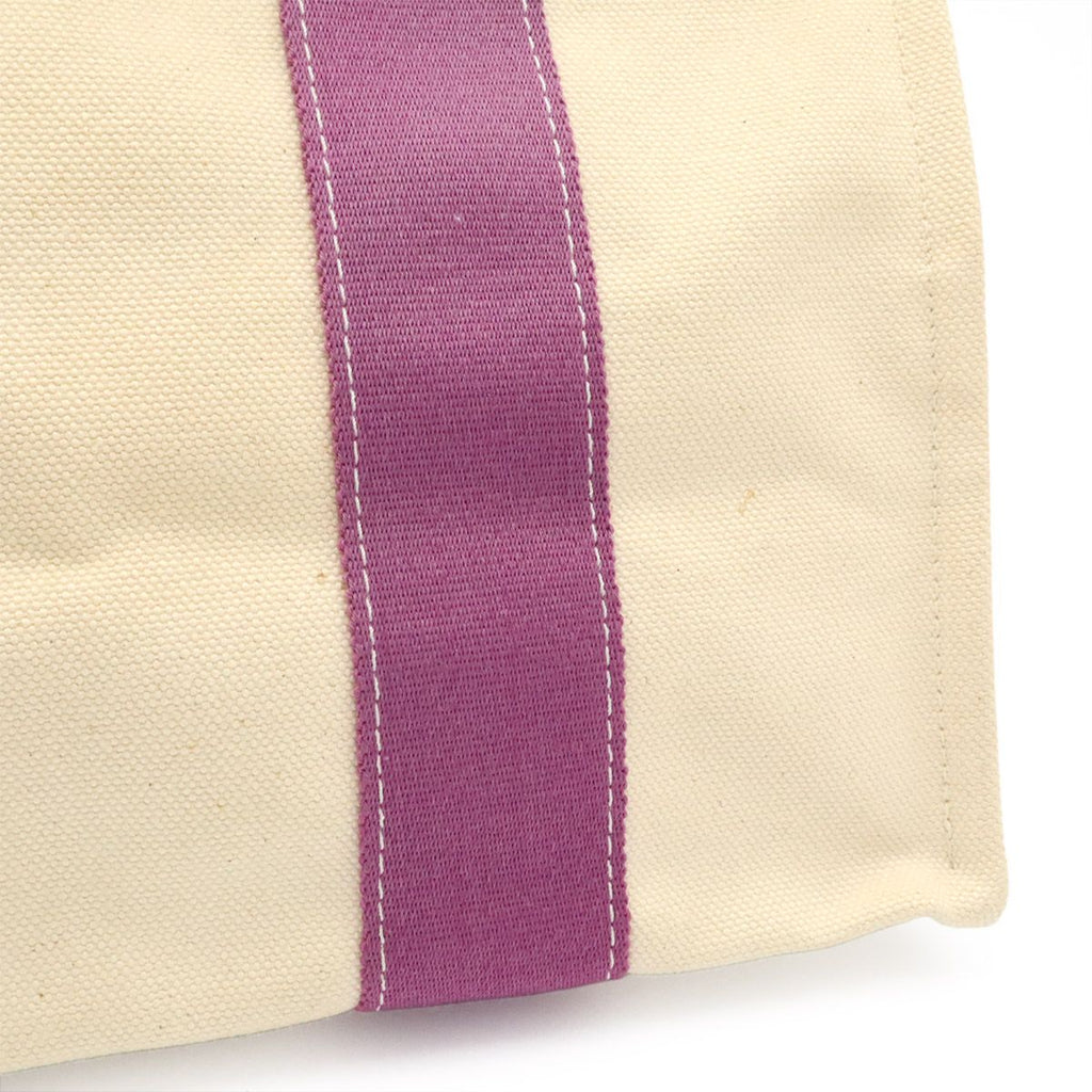 Hermes Bora PM Tote PM Canvas Natural Ivory White Purple — view 8