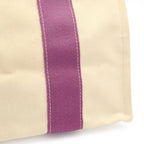 Hermes Bora PM Tote PM Canvas Natural Ivory White Purple — view 8