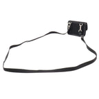 Prada Triangle Logo Shoulder Bag Pochette 2-Way Pouch Nylon Leather Nero Black — view 2