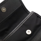 Prada Triangle Logo Shoulder Bag Pochette 2-Way Pouch Nylon Leather Nero Black — view 6