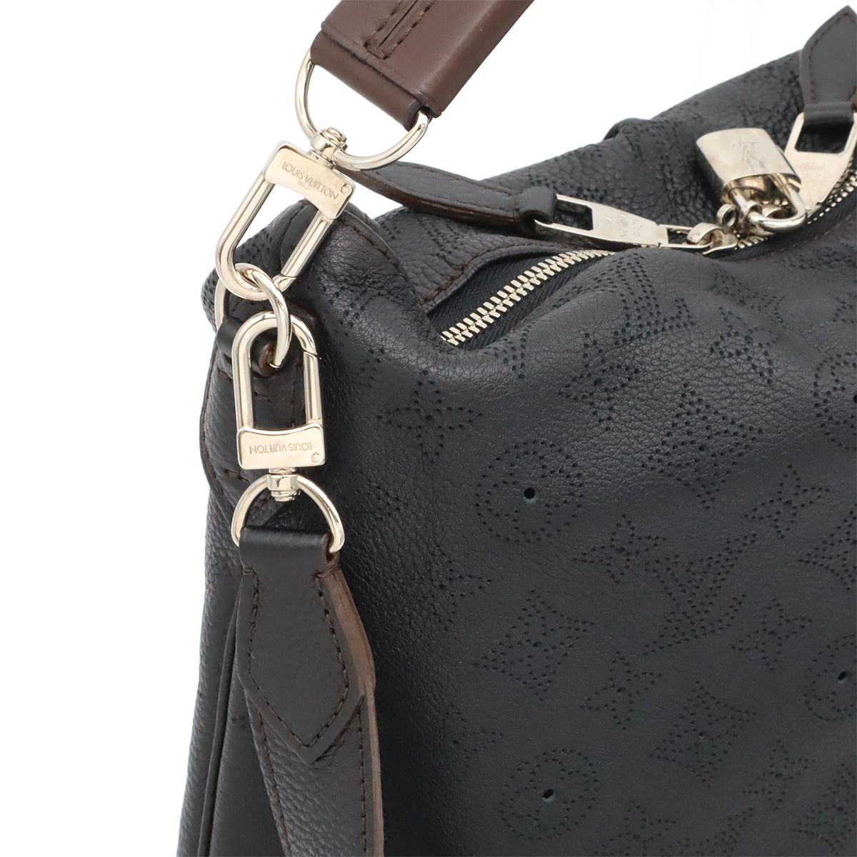 Louis Vuitton Mahina Selene PM 2-Way Shoulder Bag Noir Black Gold — view 4